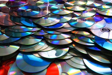CD and DVD media as nice technology backgroundの写真素材