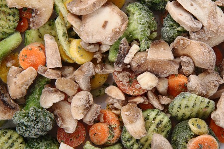detail of frozen vegetable as nice food backgroundの写真素材