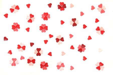 candy sweet hearts  isolated on the white  as valentine background