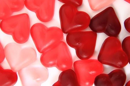 candy sweet hearts  isolated on the white  as valentine background