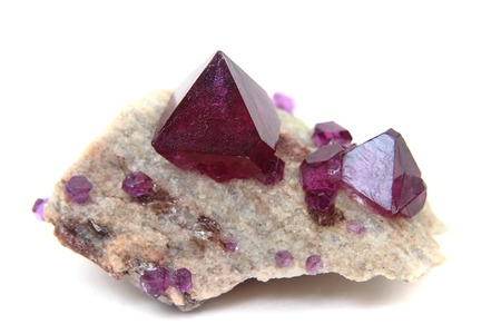 tschermikit  look like amethyst  isolated on the white background