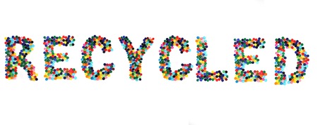 world recycle from the color plastic caps isolated on the white background
