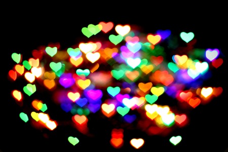 abstract christmas color heart lights texture as holiday backgroundの写真素材