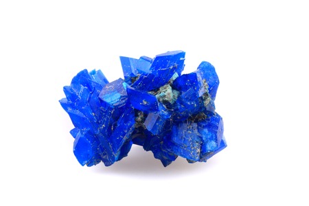 blue vitriol mineral isolated on the white background