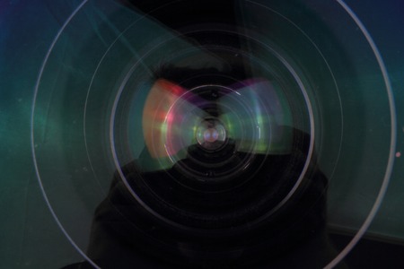 camera lense as nice photo technology backgroundの写真素材