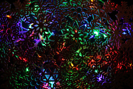 abstract color christmas light as nice holiday backgroundの写真素材