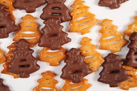 cookies (christmas tree shape) isolated on the white background