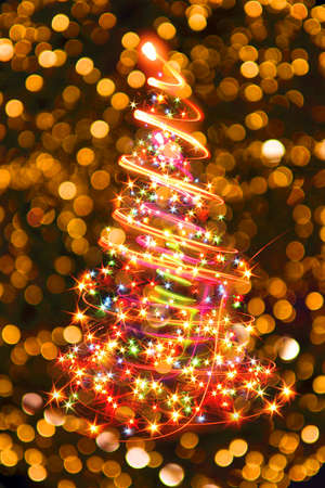 christmas tree as nice holiday background (xmas)の写真素材