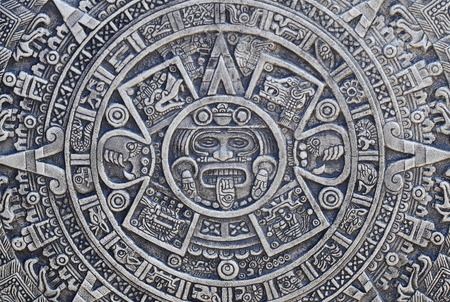 aztec history texture as nice stone backgroundの写真素材