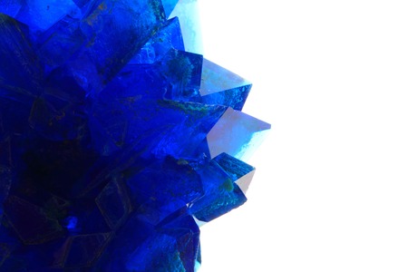 blue vitriol mineral isolated on the white background
