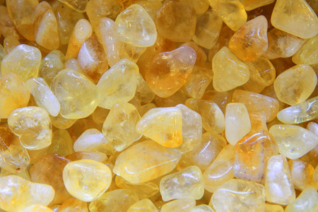 yellow citrine mineral as nice natural backgroundの写真素材