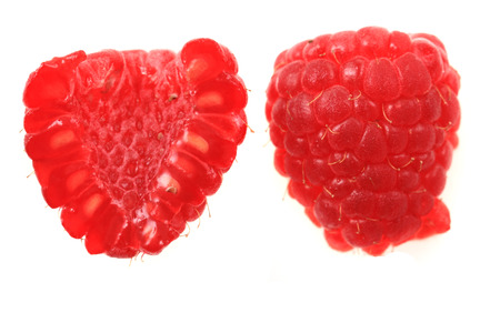 fresh raspberry isolated on the white background