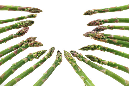 asparagus vegetable isolated on the white backgroundの写真素材