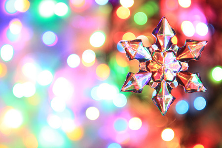 color christmas lights as very nice holiday backgroundの写真素材