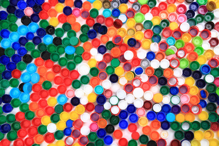 color plastic caps as very nice backgroundの写真素材