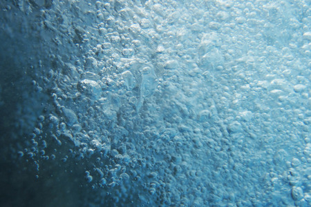 blue water bubble and oxygen texture as natural background