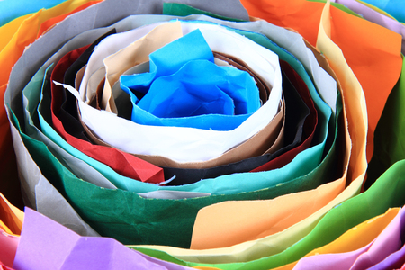 color paper roll as very nice rainbow backgroundの写真素材