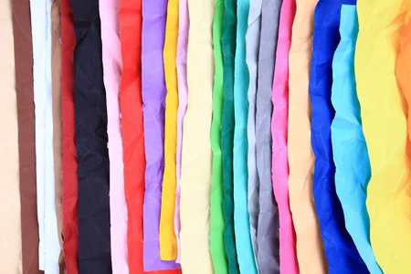 crumpled color papers as very easy backgroundの写真素材
