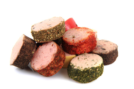 delicious meat pasty isolated on the white backgroundの写真素材