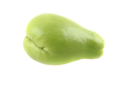 tropical vegetable chouchou isolated on the white backgroundの写真素材