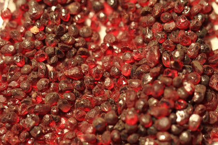 red pyrope minerals (garnet) as nice background