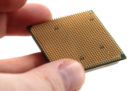 computer chip isolated on the white background