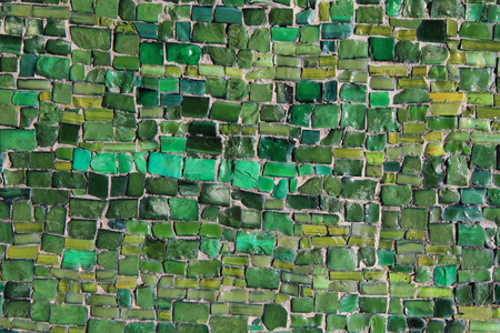 green glass mosaic texture as nice backgroundの写真素材