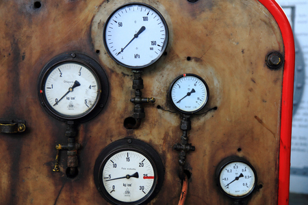 old gauge as old industry technology background