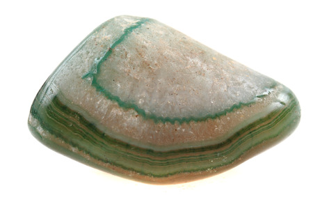 green agate isolated on the white background