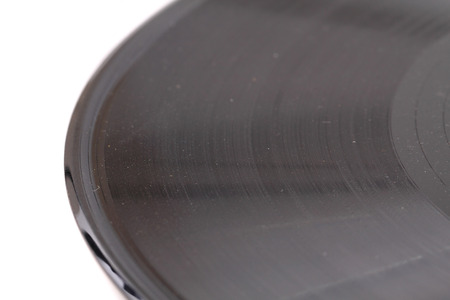 old gramophone disc isolated on the white backgroundの写真素材