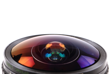lens of photo camera (objective) isolated on the white background
