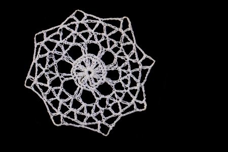 white christmas snowflake isolated on the white backgroundの写真素材