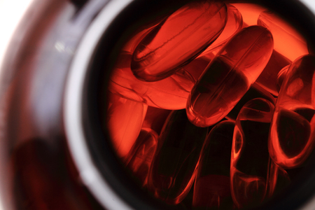 medical pills isolated on the white backgroundの写真素材