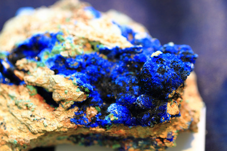 blue azurite mineral as nice natural backgroundの写真素材