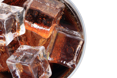 cola with ice cubes texture as nice backgroundの写真素材