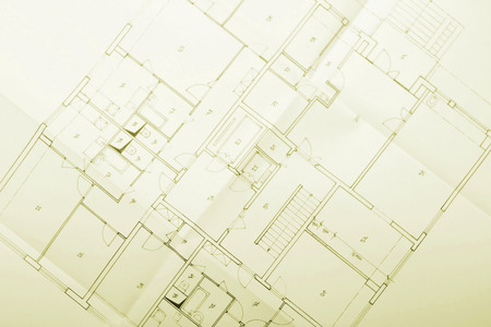 old architecture plans as nice old backgroundのeditorial素材