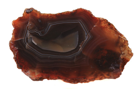 natural agate isolated on the white backgroundの写真素材