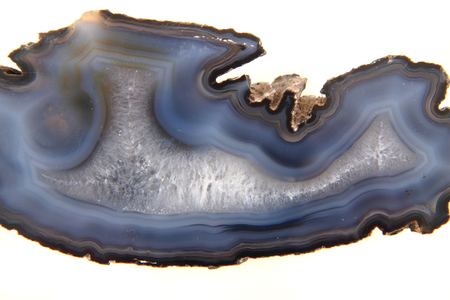 natural agate isolated on the white backgroundの写真素材