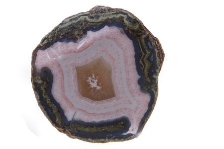 natural agate isolated on the white backgroundの写真素材