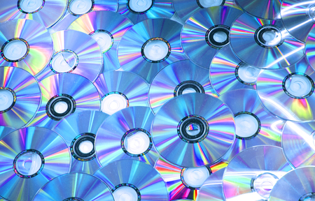 blue compact discs texture as nice background