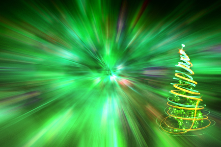 color christmas tree as nice holiday backgroundの写真素材