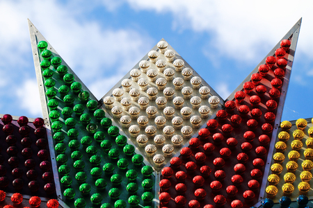 color bulbs texture as nice power backgroundの写真素材