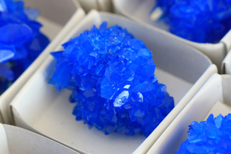 blue vitriol mineral as nice syntetic quartzの写真素材