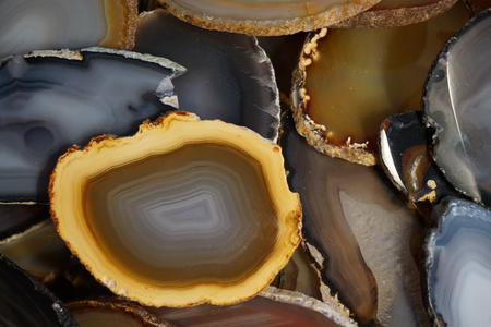 agate mineral collection as very nice backgroundの写真素材