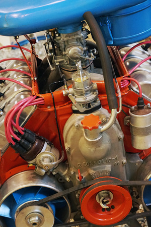 old car gas engine as very nice technology background