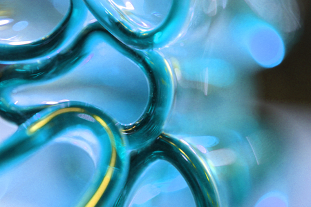 abstract blue glass texture as very nice backgroundの写真素材