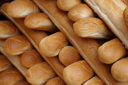 fresh rolls bread texture as nice natural backgroundの写真素材