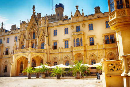 Lednice castle in the summer from Czech republicのeditorial素材