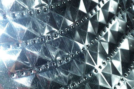 metal chrome texture from dryer machine as nice backgroundの写真素材