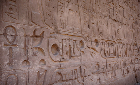 hieroglyph texture from Egypt karnak as very nice backgroundの写真素材
